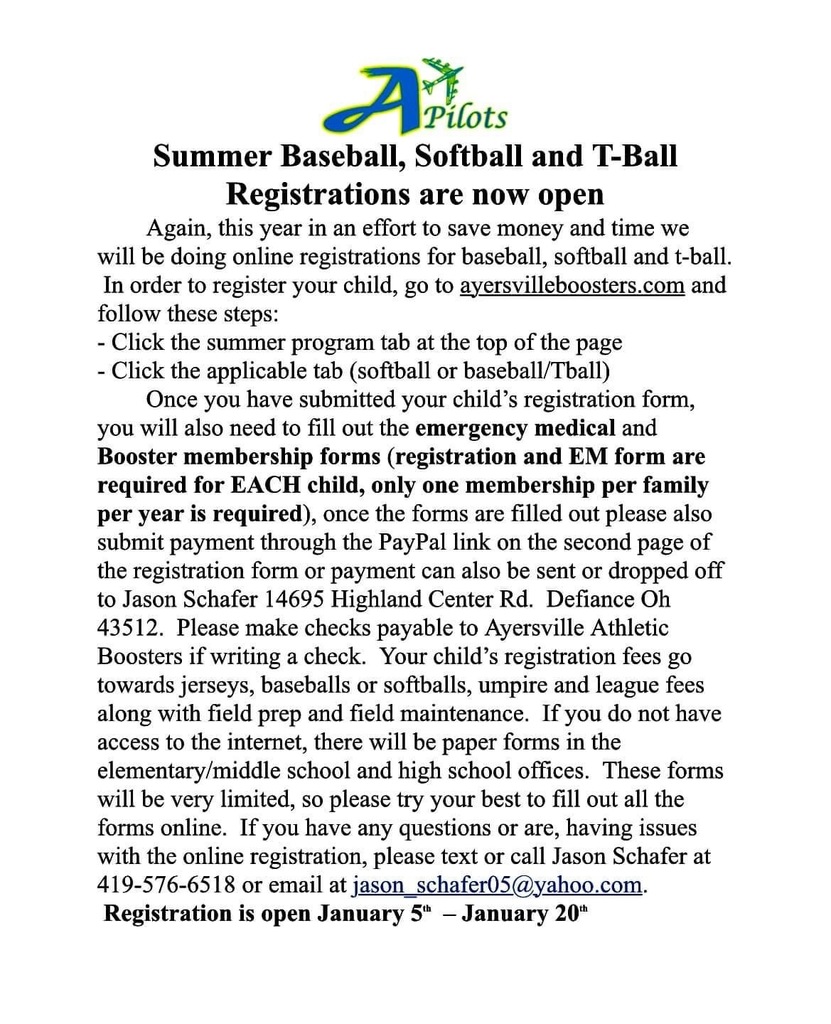 Booster Summer Ball Information