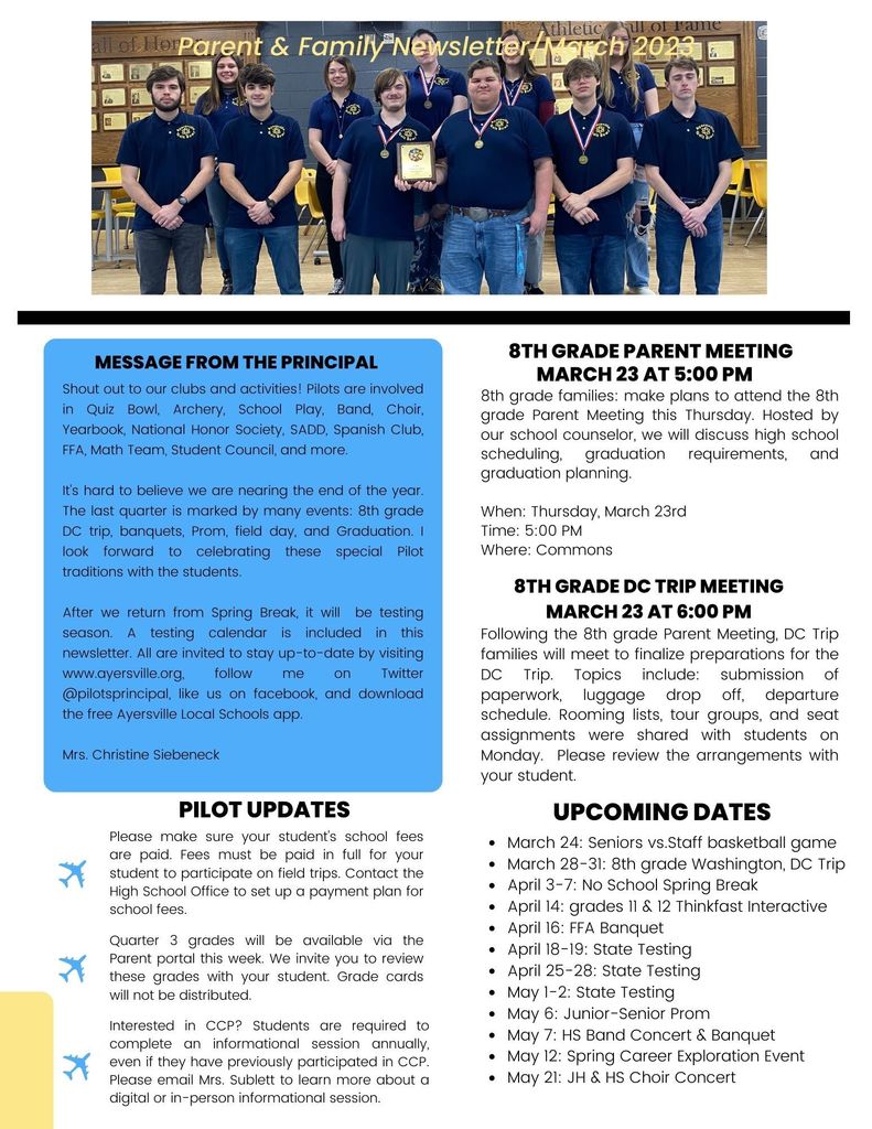 March newsletter page 1